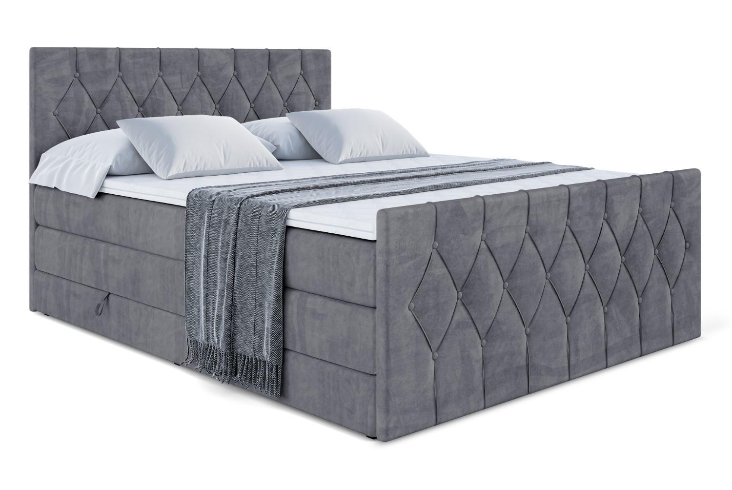 wohnli-moebel-suche-800001693006 Wohnli Möbelsuche - BOXSPRINGBETT VELANTO-Z KING - 200 x 200 - H3/H4 - Dunkelgrau