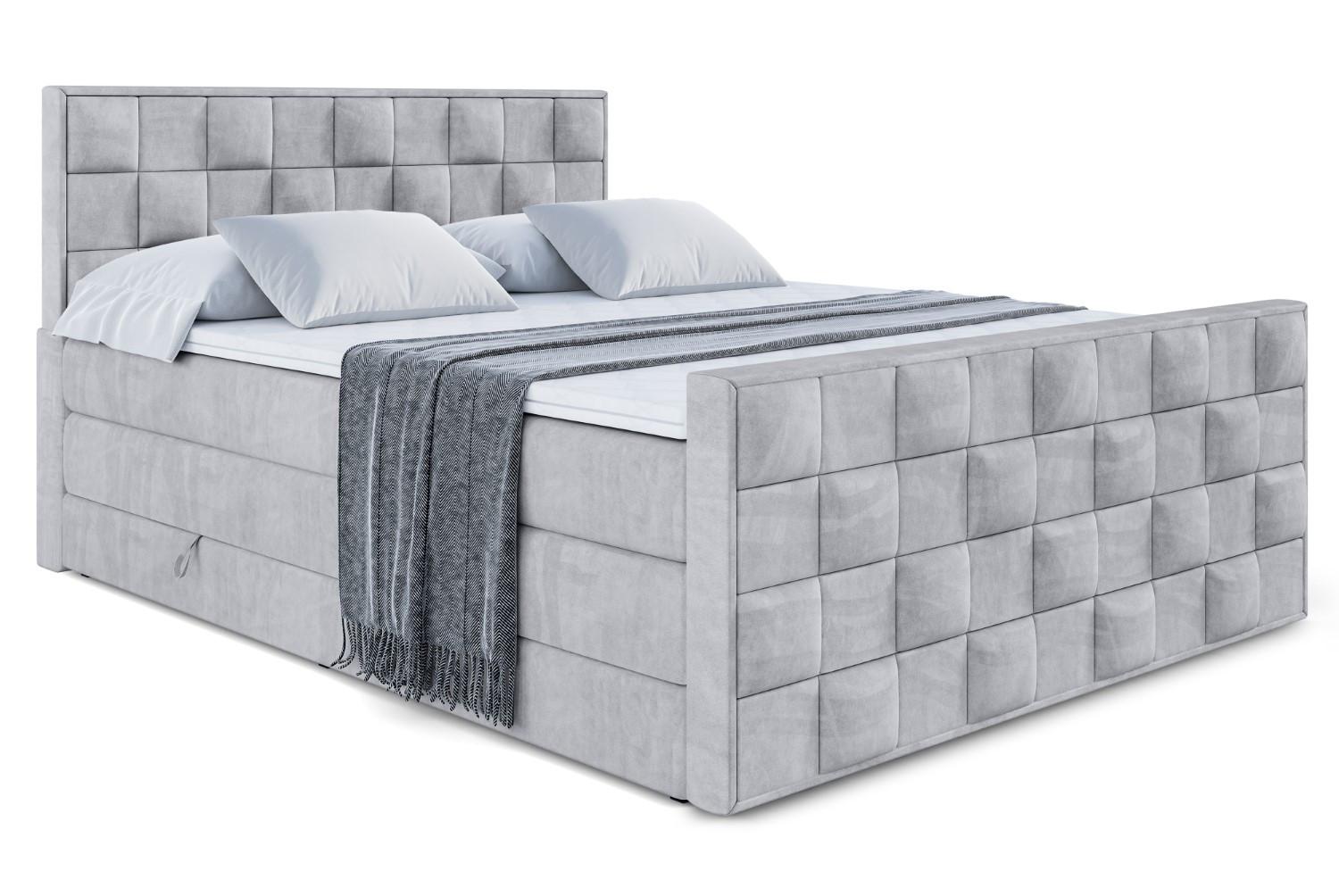 wohnli-moebel-suche-800001693027 Wohnli Möbelsuche - BOXSPRINGBETT ZAFIRA KING - 200 x 200 - H3/H4 - Hellgrau