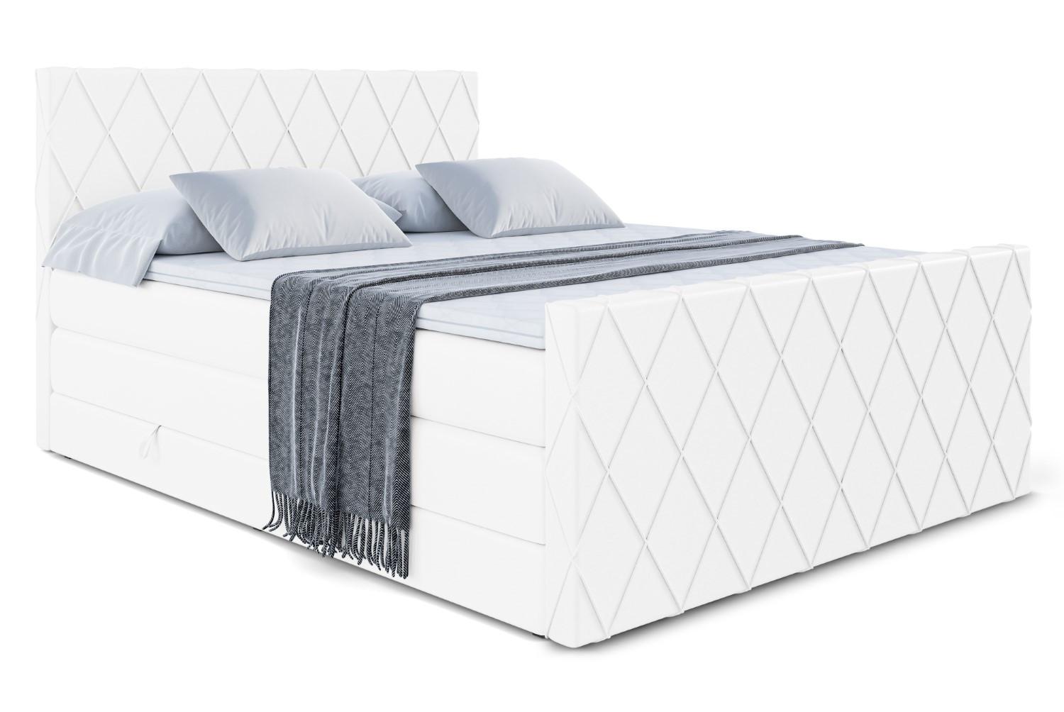 wohnli-moebel-suche-800001693103 Wohnli Möbelsuche - BOXSPRINGBETT LEPARO-Z KING - 180 x 200 - H3/H4 - Weiß Hochglanz