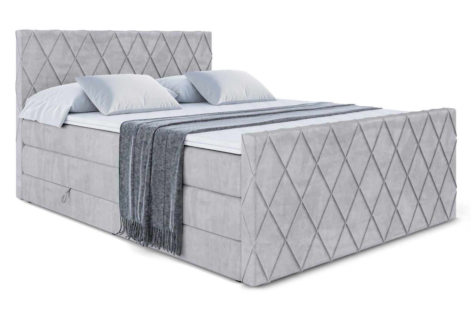 wohnli-moebel-suche-800001693115 Wohnli Möbelsuche - BOXSPRINGBETT LEPARO-Z KING - 200 x 200 - H3/H4 - Hellgrau