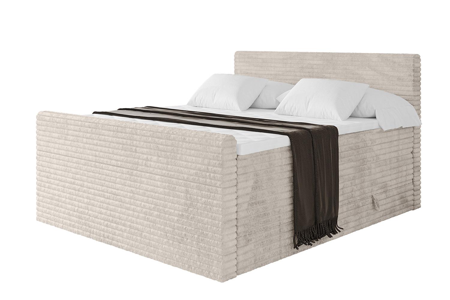 wohnli-moebel-suche-800001699191 Wohnli Möbelsuche - BOXSPRINGBETT mit Matratze H3|H4 und Lattenrost - TOLO-Z KING-v1 160x200 Cord - Creme