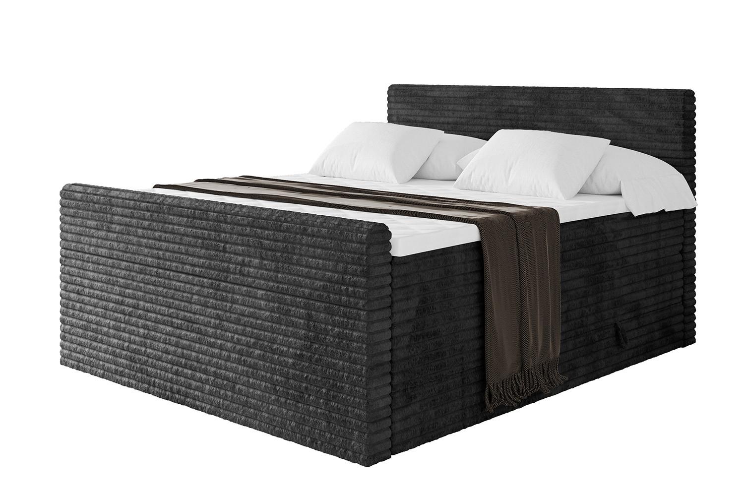 wohnli-moebel-suche-800001699194 Wohnli Möbelsuche - BOXSPRINGBETT mit Matratze H3|H4 und Lattenrost - TOLO-Z KING-v1 200x200 Cord - Schwarz