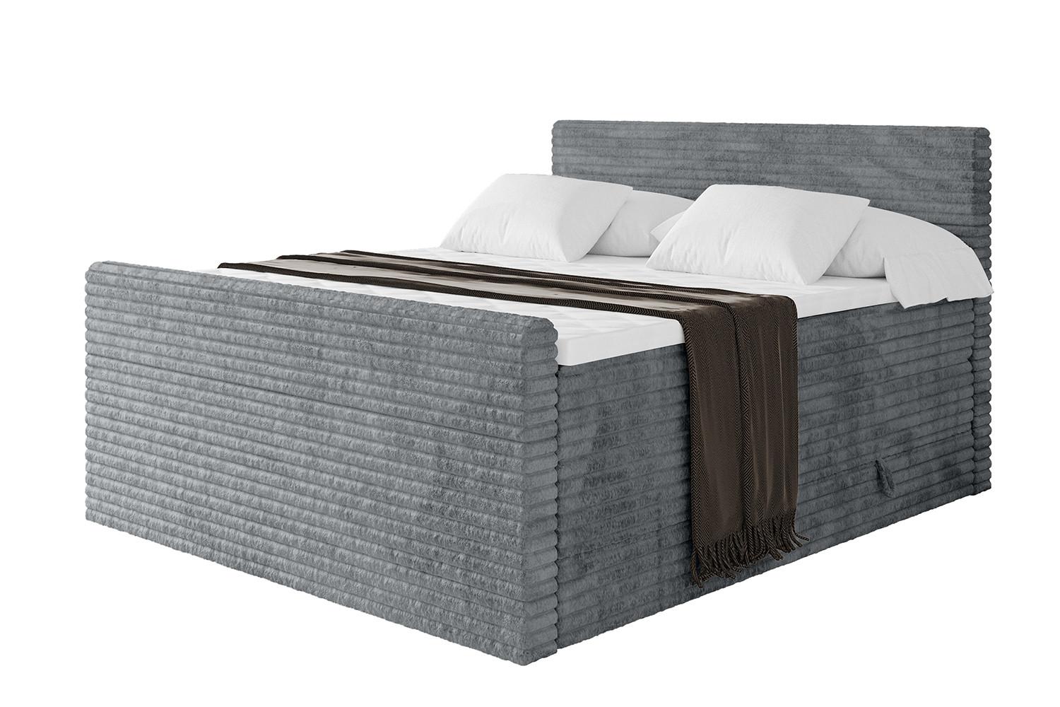 wohnli-moebel-suche-800001699207 Wohnli Möbelsuche - BOXSPRINGBETT mit Matratze H3|H4 und Lattenrost - TOLO-Z KING-v1 180x200 Cord - Dunkelgrau