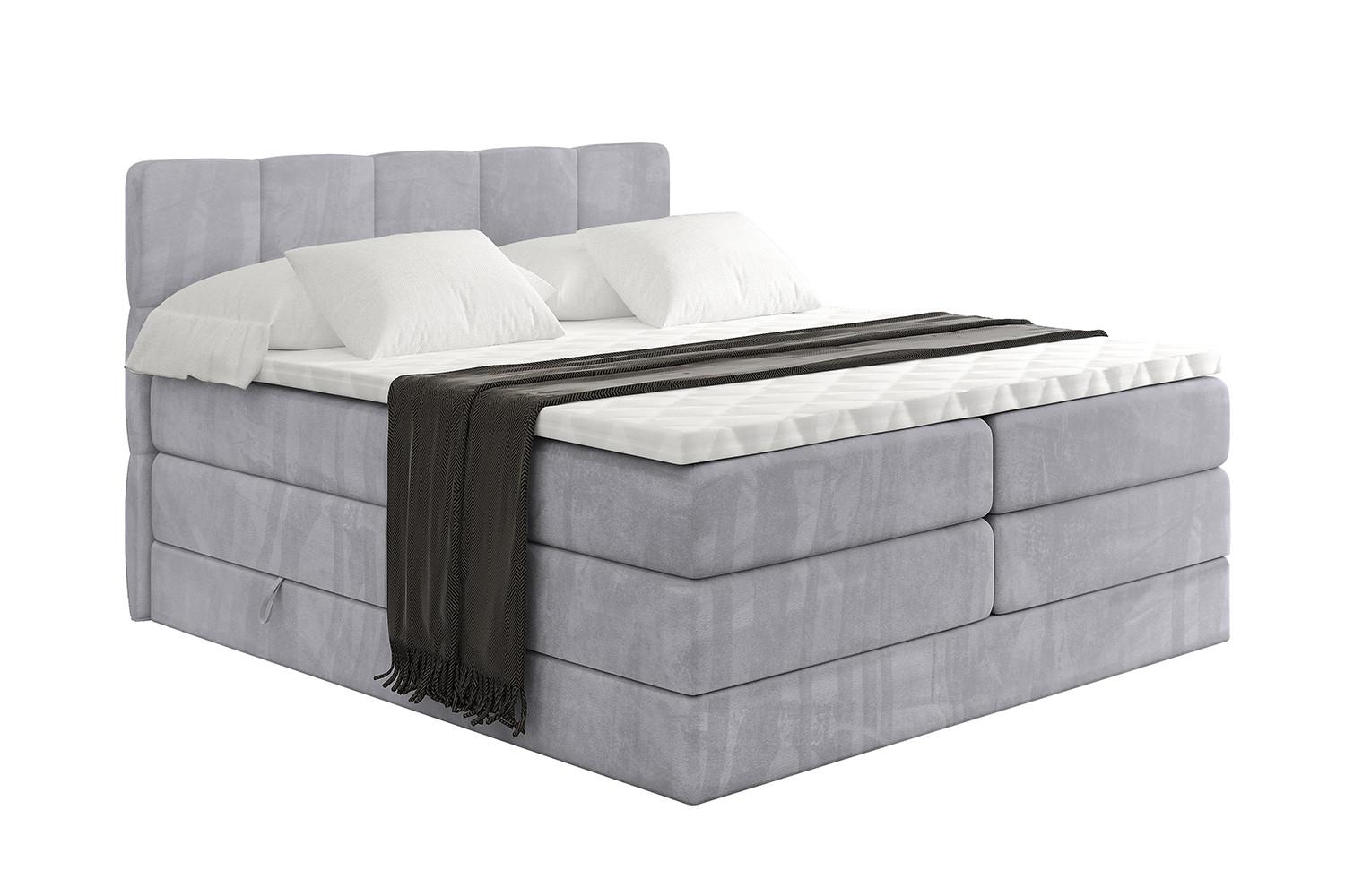 wohnli-moebel-suche-800001699231 Wohnli Möbelsuche - BOXSPRINGBETT mit Matratze H3|H4 und Lattenrost - LIRO KING-180x200 - Grau Monolith