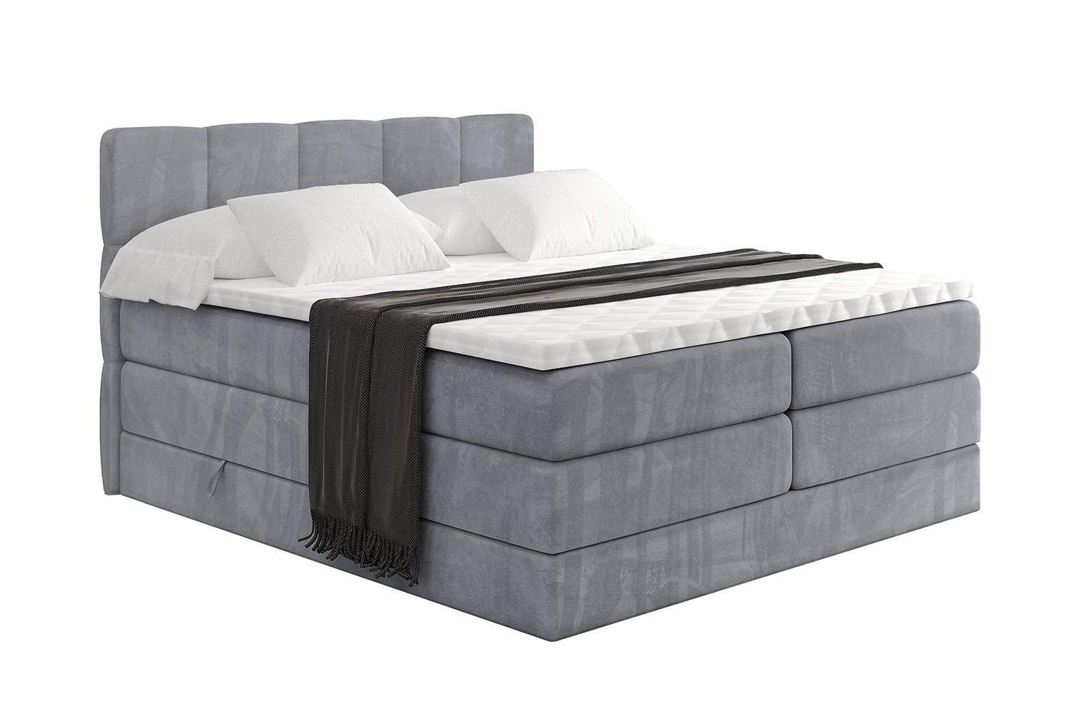 wohnli-moebel-suche-800001699234 Wohnli Möbelsuche - BOXSPRINGBETT mit Matratze H3|H4 und Lattenrost - LIRO KING-200x200 - Grau Casablanca