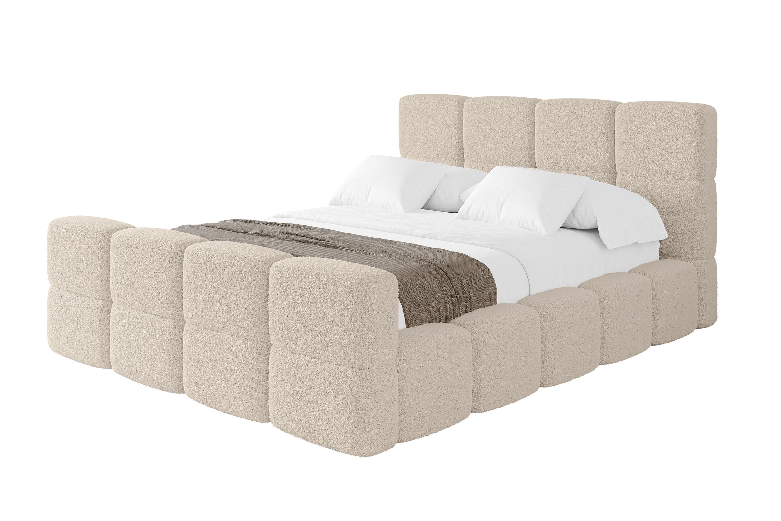 Wohnli Möbelsuche - POLSTERBETT mit Bettkasten und Lattenrost mit Matratze H3/H4
