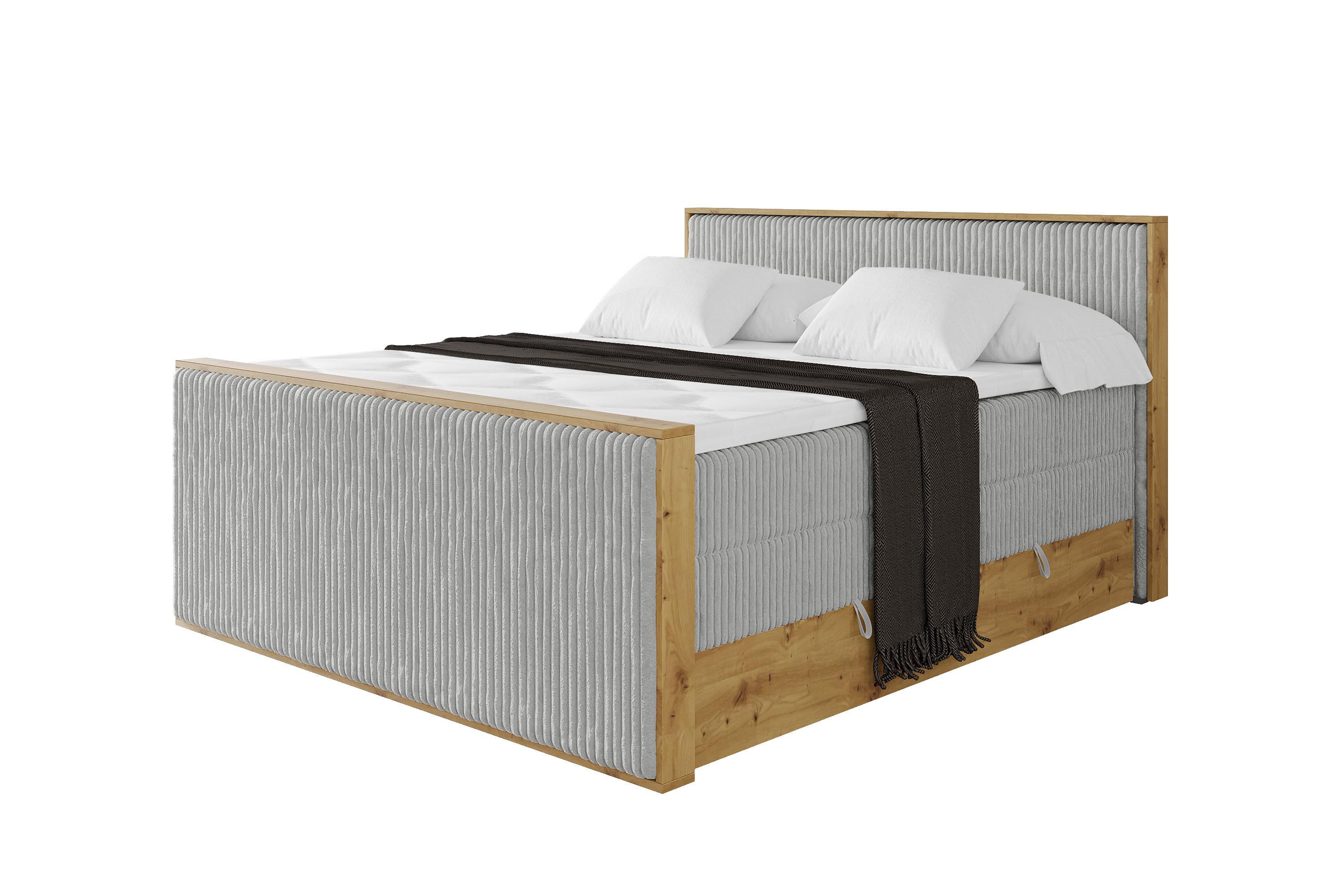 Wohnli Möbelsuche - BOXSPRINGBETT LOLLI9 -Z-KING 200x200 - H3/H4 Grau