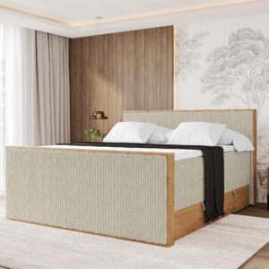 wohnli-moebel-suche-800001699514-1 BOXSPRINGBETT LOLLI9 -Z-KING 180x200 - H3/H4 Creme Holzwerkstoff ALTDECOR Möbel > Betten > Boxspringbetten Beige