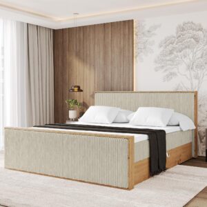 BOXBETT LOLLI9 -Z 180x200 - H3 Creme Holzwerkstoff ALTDECOR Möbel > Betten > Boxspringbetten Beige