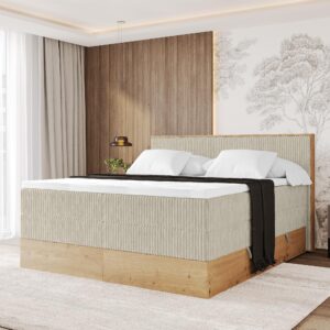 wohnli-moebel-suche-800001699576-1 BOXSPRINGBETT LOLLI9 -KING 200x200 - H3/H4 Creme Holzwerkstoff ALTDECOR Möbel > Betten > Boxspringbetten Beige