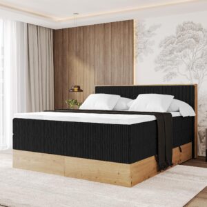 wohnli-moebel-suche-800001699632-1 BOXSPRINGBETT LOLLI9 -KING 200x200 - H3/H4 Schwarz Holzwerkstoff ALTDECOR Möbel > Betten > Boxspringbetten Schwarz
