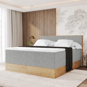 BOXSPRINGBETT LOLLI9 -KING 200x200 - H3/H4 Grau Holzwerkstoff ALTDECOR Möbel > Betten > Boxspringbetten Grau