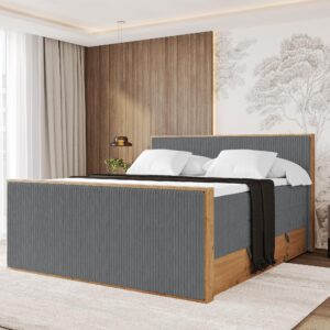 wohnli-moebel-suche-800001699661-1 BOXSPRINGBETT LOLLI9 -Z-KING 120x200 - H3/H4 Dunkelgrau Holzwerkstoff ALTDECOR Möbel > Betten > Boxspringbetten Grau