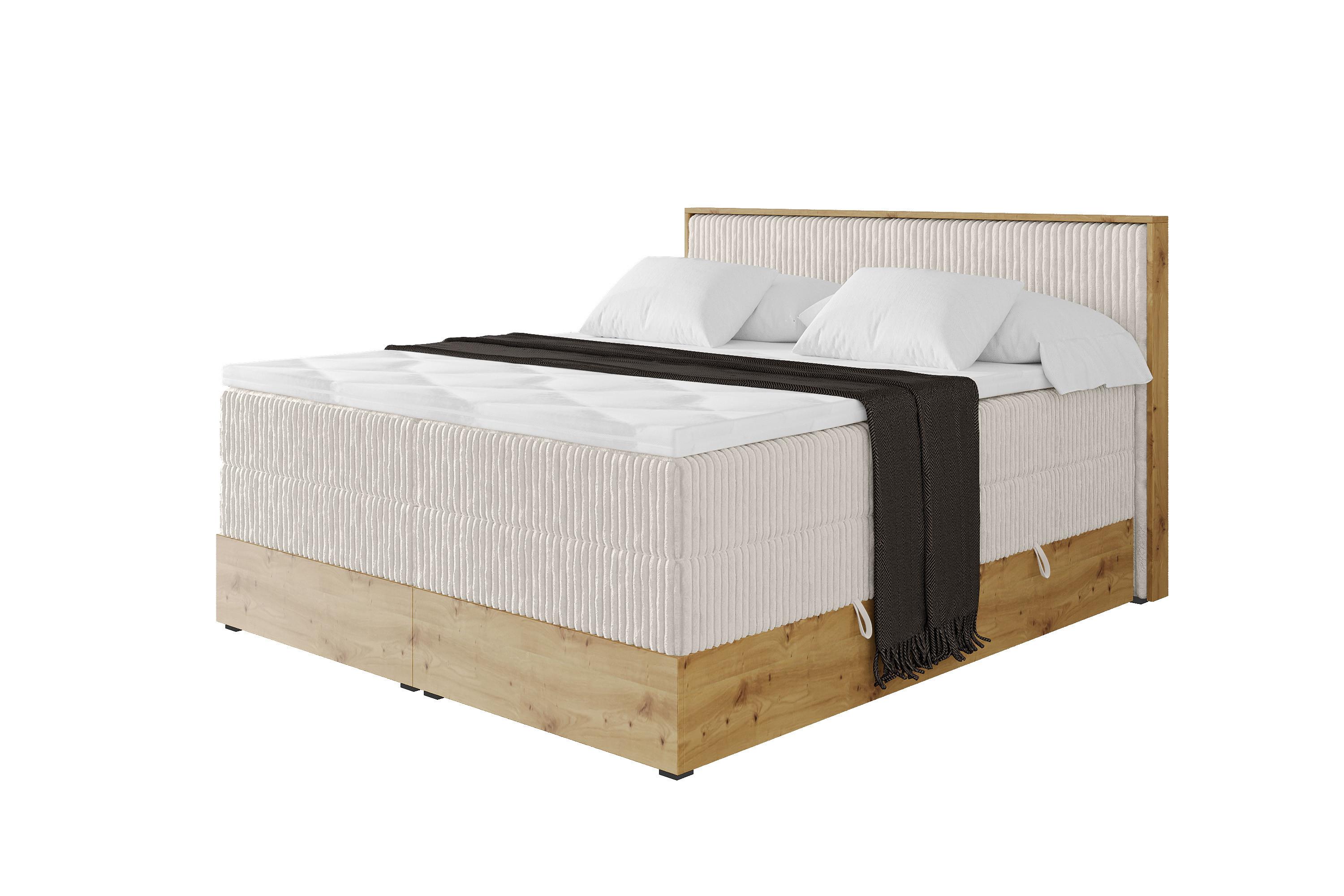 Wohnli Möbelsuche - BOXSPRINGBETT LOLLI9 -KING 140x200 - H3/H4 Creme