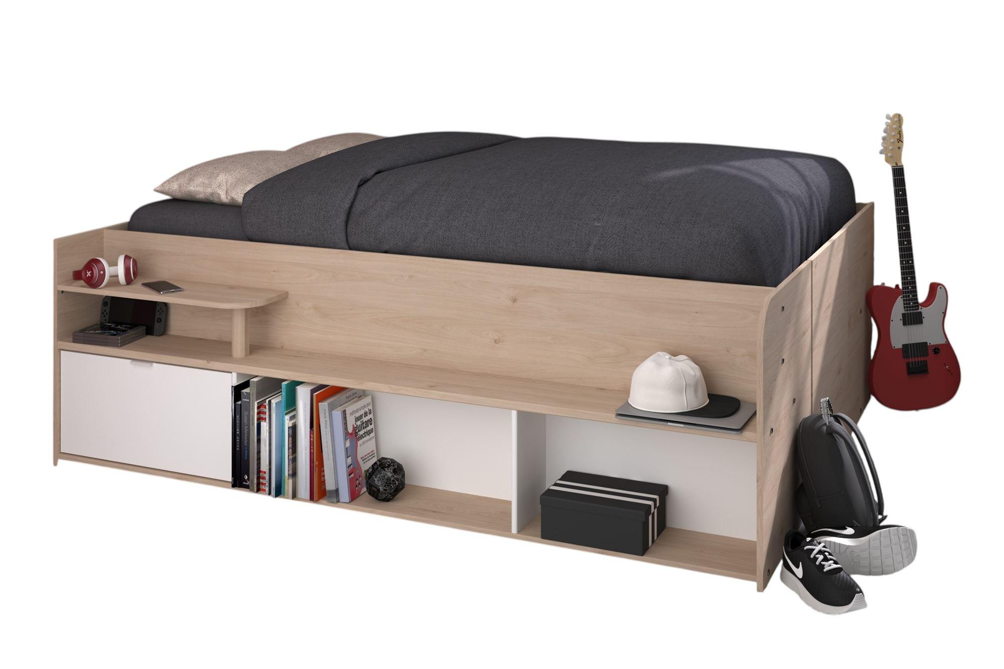 wohnli-moebel-suche-800001700816 Wohnli Möbelsuche - HOCHBETT Parisot Travel 140x200 Holznachbildung Jackson Eiche/Weiß