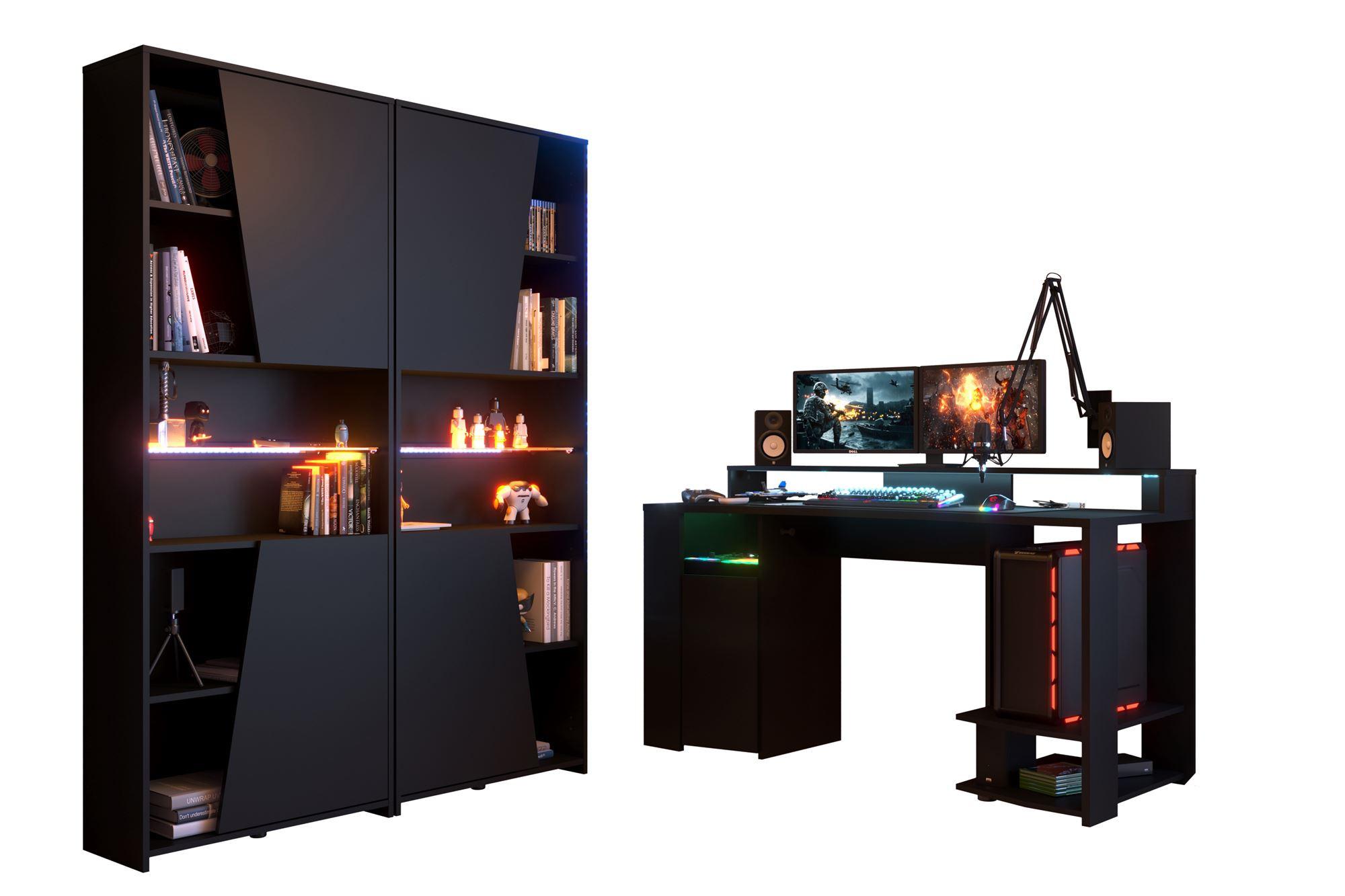 wohnli-moebel-suche-800001701184 Wohnli Möbelsuche - GAMING Schreibtisch Parisot Gaming 3-tlg. Holznachbildung Schwarz