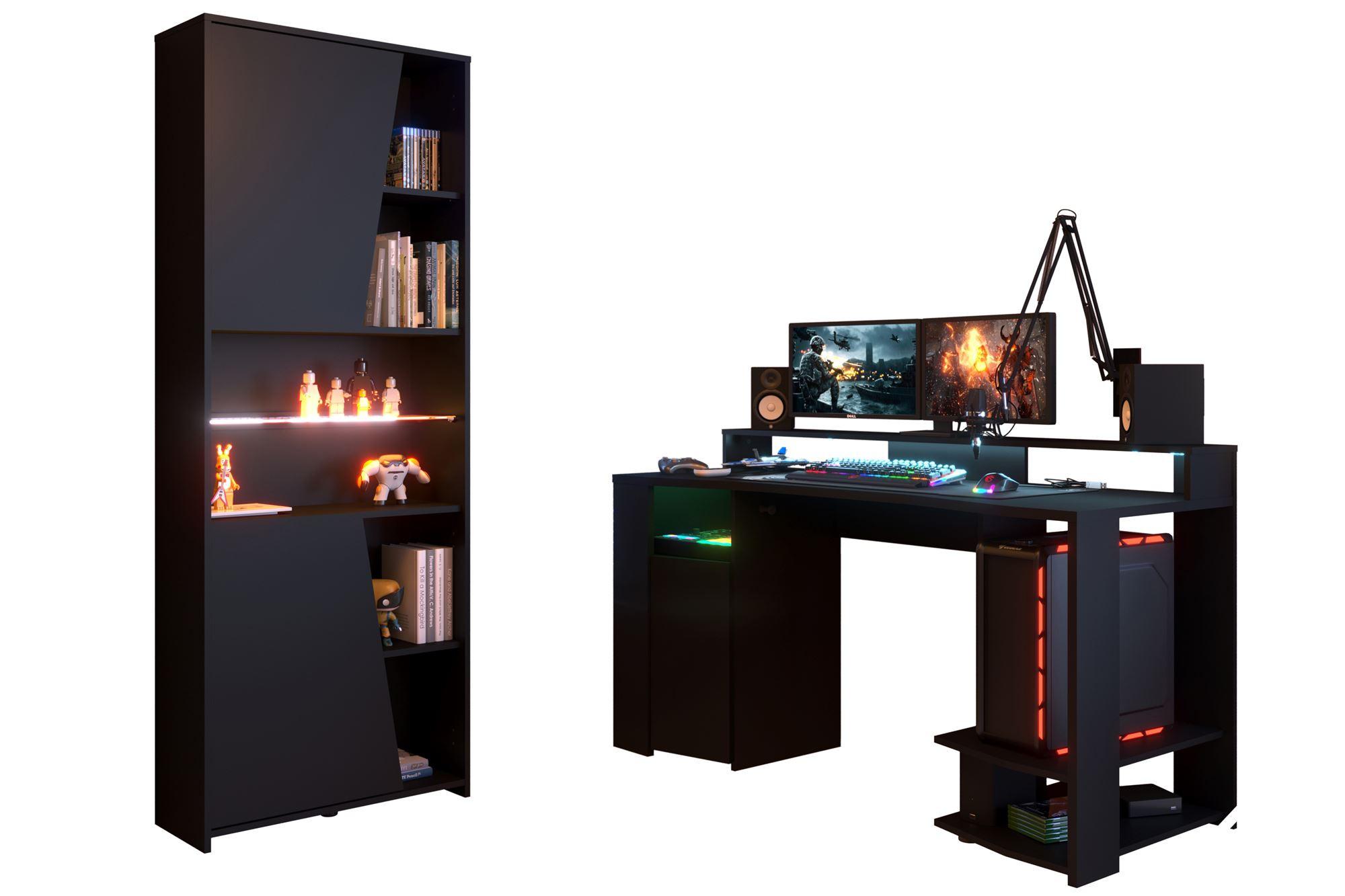 wohnli-moebel-suche-800001701620 Wohnli Möbelsuche - GAMING Schreibtisch Parisot Gaming 2-tlg. Holznachbildung Schwarz