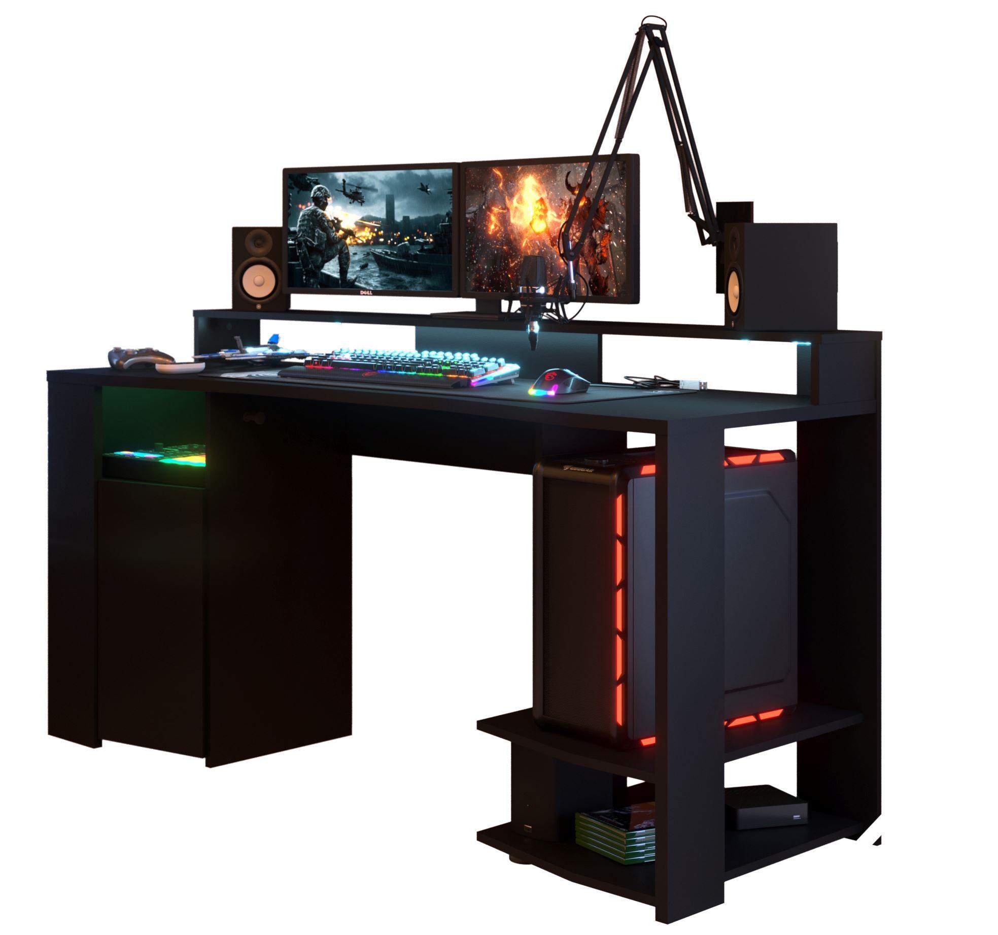 wohnli-moebel-suche-800001701726 Wohnli Möbelsuche - GAMING Schreibtisch Parisot Gaming 1-tlg. Holznachbildung Schwarz