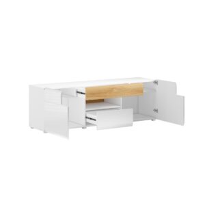 wohnli-moebel-suche-800001703529-1 TV-MÖBEL Jules Weiß und Holz Holzwerkstoff Petits-meubles Möbel > TV-Möbel Weiß