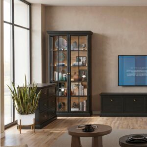 KOMMODE Toja Anthrazitfarbenes Holz Holzwerkstoff Petits-meubles Möbel > Kommoden & Schubladenschränke > Kommoden Braun