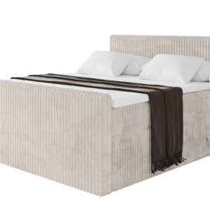 wohnli-moebel-suche-800001703876 Wohnli Möbelsuche - BOXSPRINGBETT mit Matratze H3|H4 und Lattenrost - TOLO-Z KING 160x200 Cord - Creme