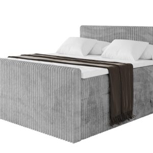 wohnli-moebel-suche-800001703881 Wohnli Möbelsuche - BOXSPRINGBETT mit Matratze H3|H4 und Lattenrost - TOLO-Z KING 120x200 Cord - Hellgrau