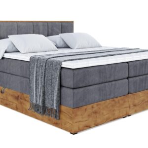 wohnli-moebel-suche-800001703897 Wohnli Möbelsuche - BOXSPRINGBETT mit Matratze H3|H4 und Lattenrost - LOLLI7 KING-120x200 - Dunkelgrau Casablanca