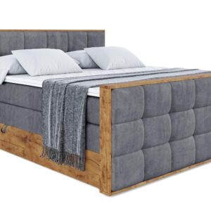 wohnli-moebel-suche-800001704391 Wohnli Möbelsuche - BOXSPRINGBETT mit Matratze H3|H4 und Lattenrost - LOLLI7-Z KING-200x200 - Dunkelgrau Casablanca