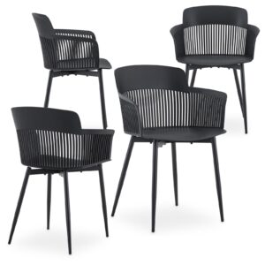 Wohnli Möbelsuche - GARTENSTÜHLE MANTEY 4er-Set schwarz