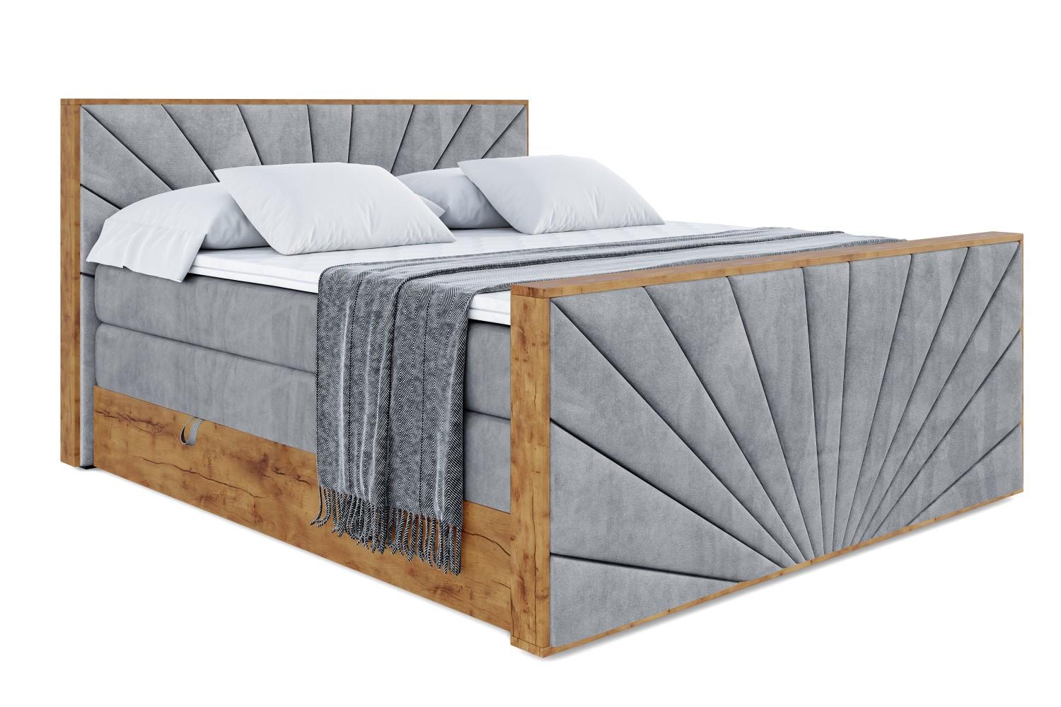 wohnli-moebel-suche-800001709070 Wohnli Möbelsuche - BOXSPRINGBETT mit Matratze H3|H4 und Lattenrost - LOLLI6-Z KING-140x200 - Grau Casablanca