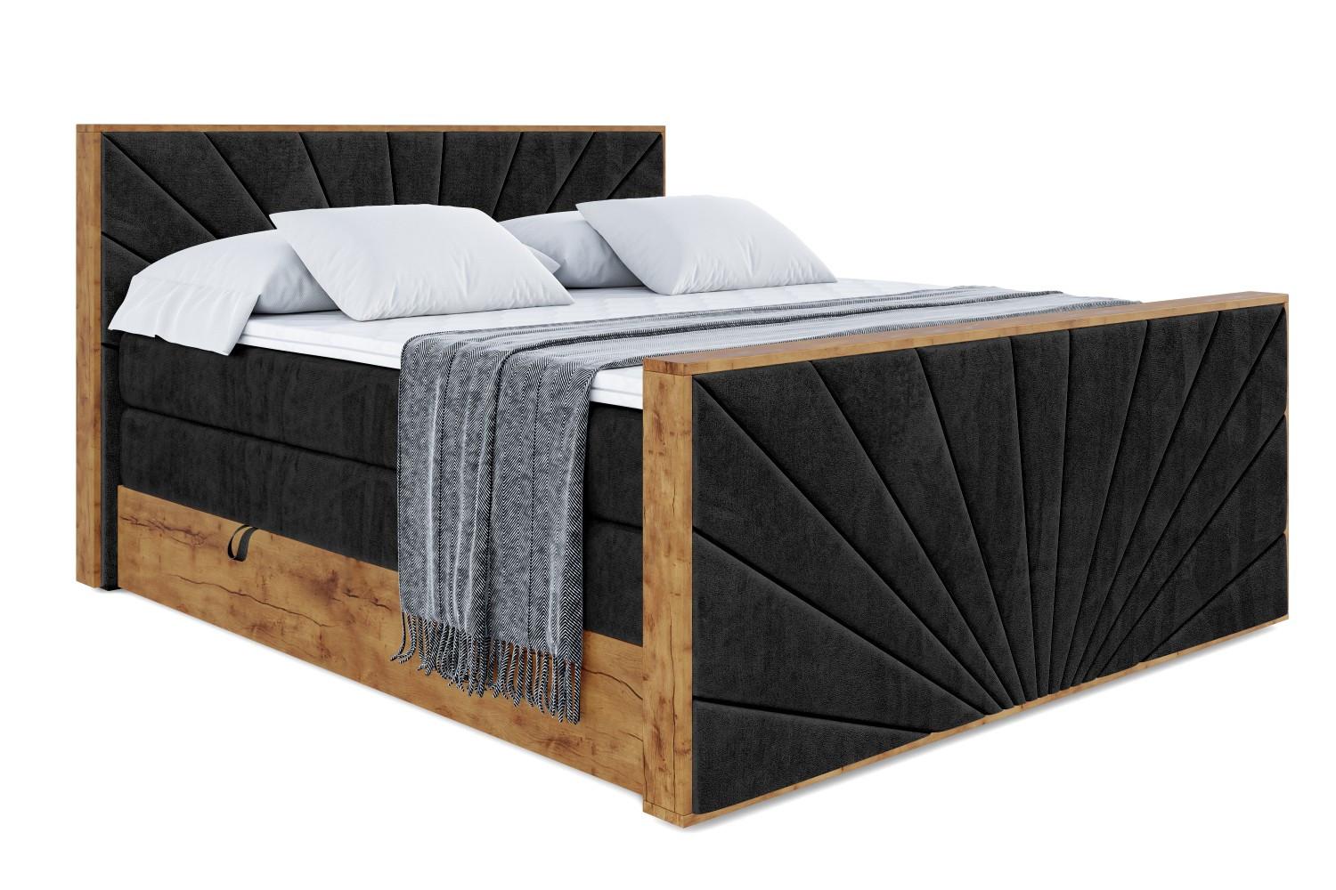 wohnli-moebel-suche-800001709085 Wohnli Möbelsuche - BOXSPRINGBETT mit Matratze H3|H4 und Lattenrost - LOLLI6-Z KING-140x200 - Schwarz Casablanca