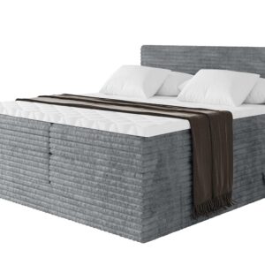 wohnli-moebel-suche-800001709119 Wohnli Möbelsuche - BOXSPRINGBETT mit Matratze H3|H4 und Lattenrost - TOLO KING-v1 180x200 Cord - Dunkelgrau