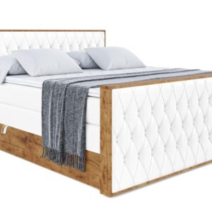 wohnli-moebel-suche-800001709167 Wohnli Möbelsuche - BOXSPRINGBETT mit Matratze H3|H4 und Lattenrost - LOLLI5-Z KING-180x200 - Weiß Kunstleder