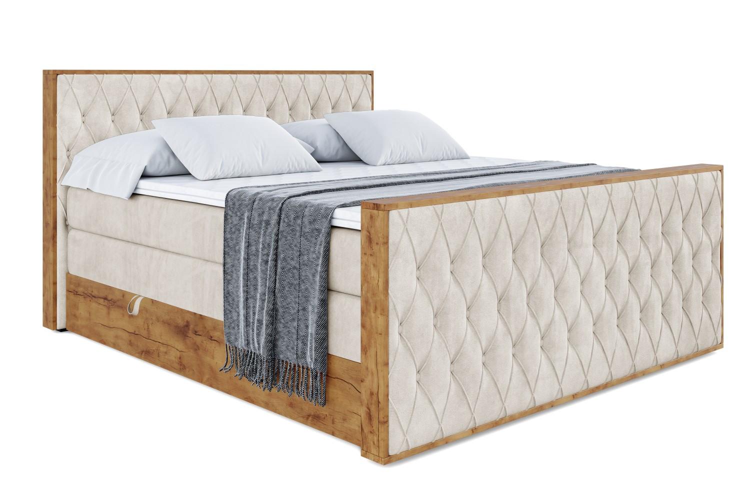 wohnli-moebel-suche-800001709168 Wohnli Möbelsuche - BOXSPRINGBETT mit Matratze H3|H4 und Lattenrost - LOLLI5-Z KING-200x200 - Beige Casablanca