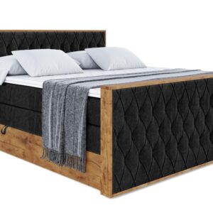 wohnli-moebel-suche-800001709172 Wohnli Möbelsuche - BOXSPRINGBETT mit Matratze H3|H4 und Lattenrost - LOLLI5-Z KING-180x200 - Schwarz Casablanca
