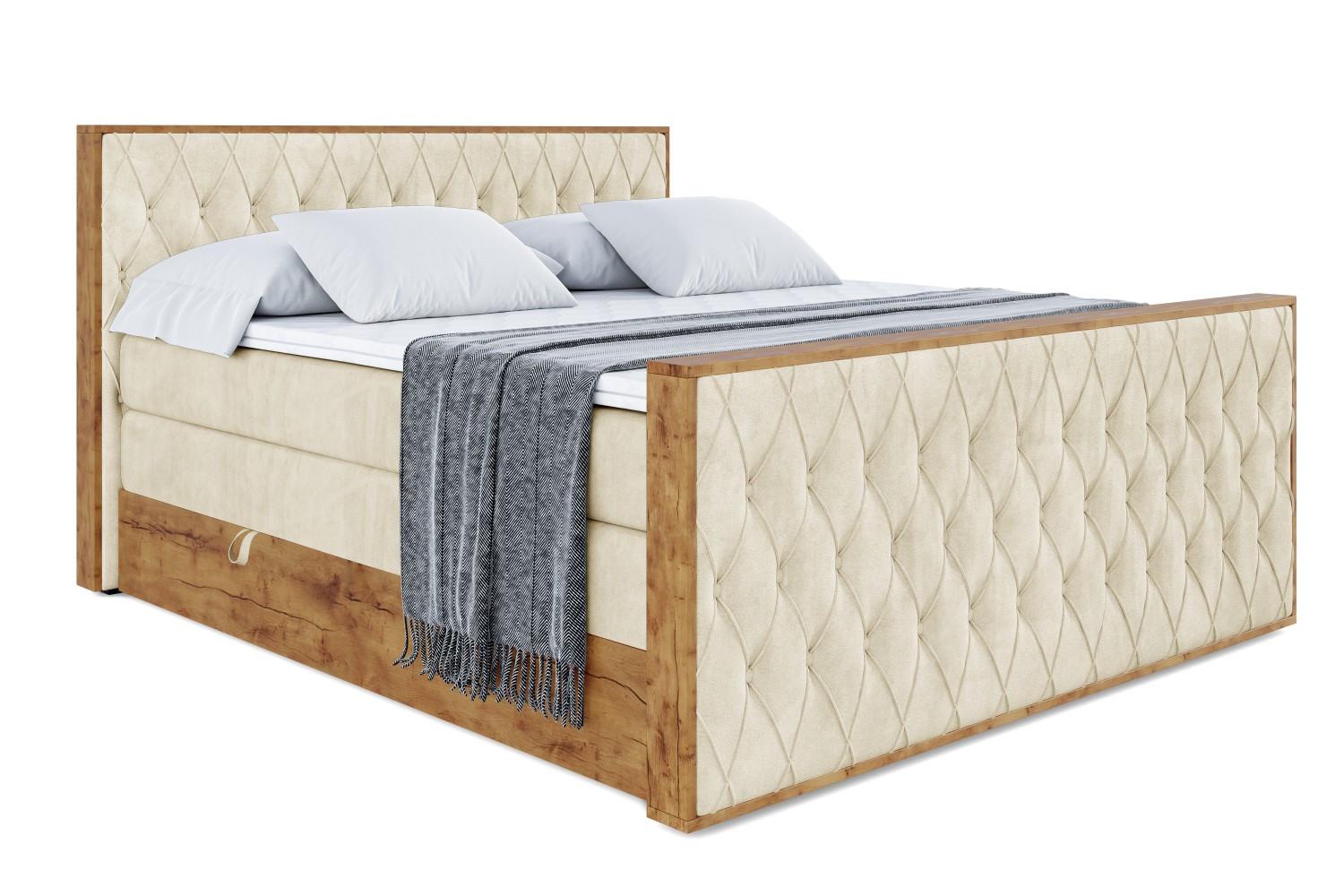 wohnli-moebel-suche-800001709188 Wohnli Möbelsuche - BOXSPRINGBETT mit Matratze H3|H4 und Lattenrost - LOLLI5-Z KING-200x200 - Beige Monolith
