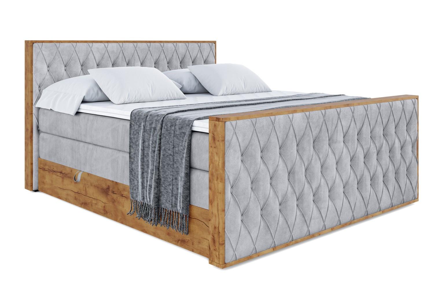 wohnli-moebel-suche-800001709191 Wohnli Möbelsuche - BOXSPRINGBETT mit Matratze H3|H4 und Lattenrost - LOLLI5-Z KING-120x200 - Grau Monolith