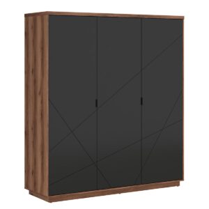 wohnli-moebel-suche-800001709241 Wohnli Möbelsuche - SCHRANK 3 Türen Sven Schwarz und Holz