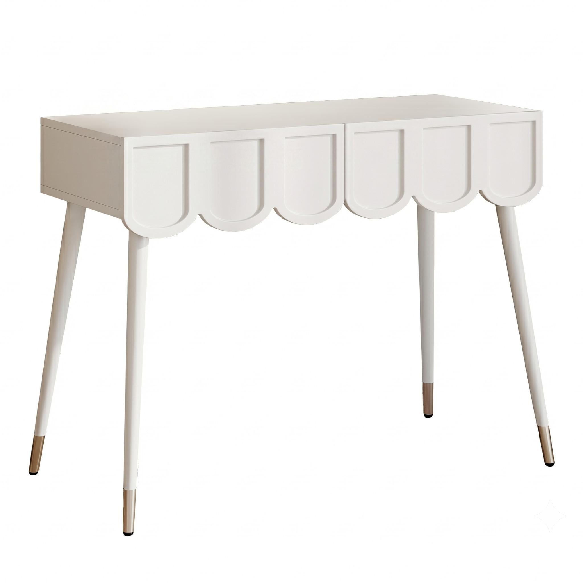 wohnli-moebel-suche-800001709867 Wohnli Möbelsuche - SCHMINKTISCH weiß 100 cm mit 2 wolken-schubladen & metallbeinen
