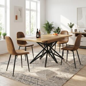 ausziehbarer Tisch mit 4 Esszimmerstühlen