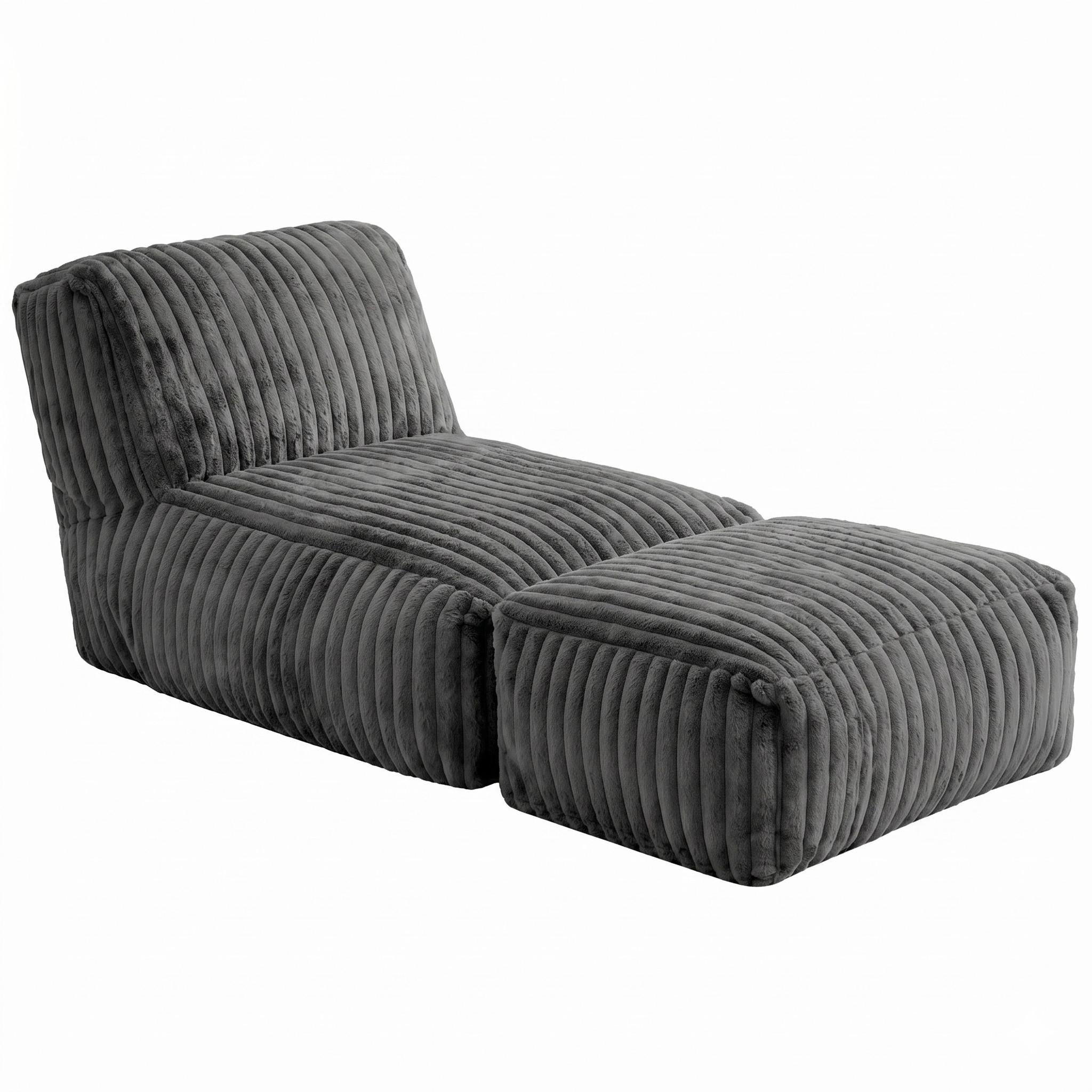 wohnli-moebel-suche-800001709919 Wohnli Möbelsuche - SESSEL MIT HOCKER aus Kordsamt modular und ergonomisch gepolstert