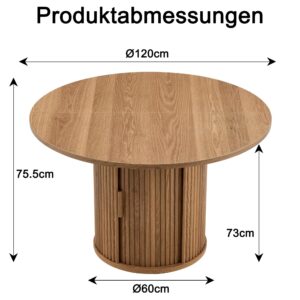 wohnli-moebel-suche-800001709946-1 rund (Ø 120cm) mit Lamellen-Sockel und Stauraum