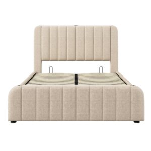 wohnli-moebel-suche-800001709960 Wohnli Möbelsuche - POLSTERBETT 140x190 Leinen Beige mit Gold-Dekor