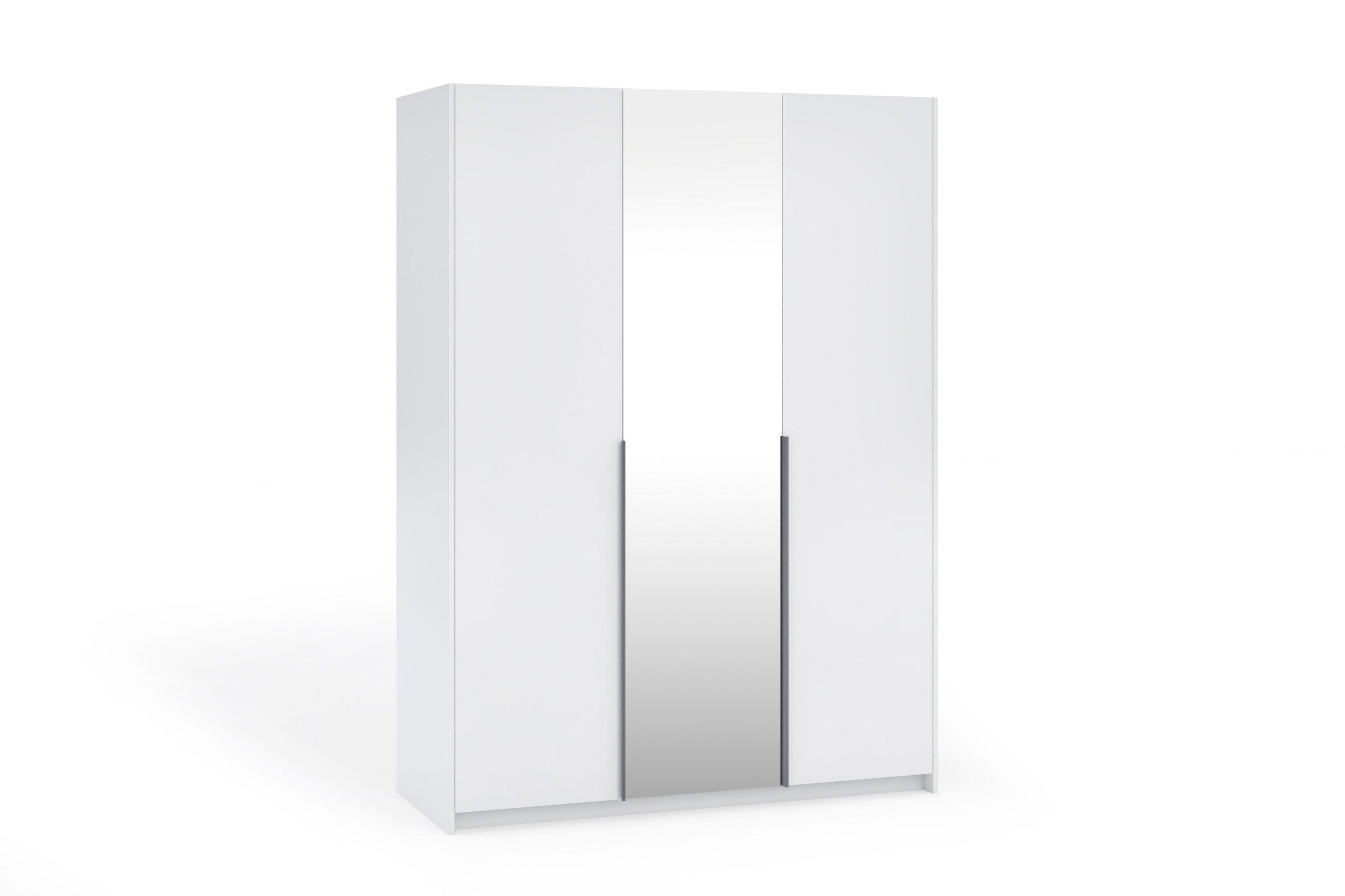 wohnli-moebel-suche-800001710496 Wohnli Möbelsuche - DREHTÜRENSCHRANK THALIA 148/204/58cm 3-türig mit Spiegel Weiß