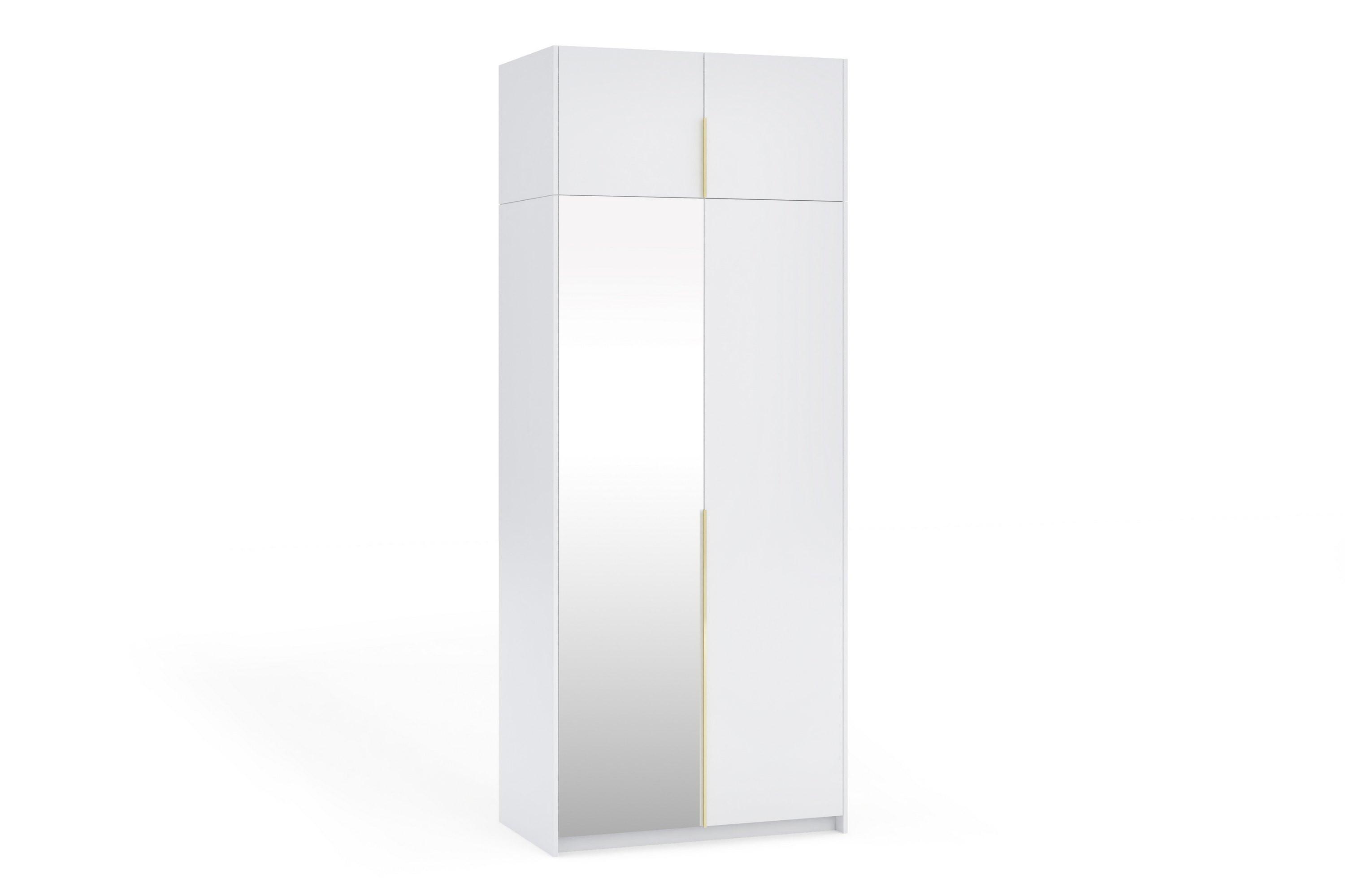 wohnli-moebel-suche-800001710507 Wohnli Möbelsuche - DREHTÜRENSCHRANK THALIA 100/250/58cm 2-türig mit Spiegel Weiß
