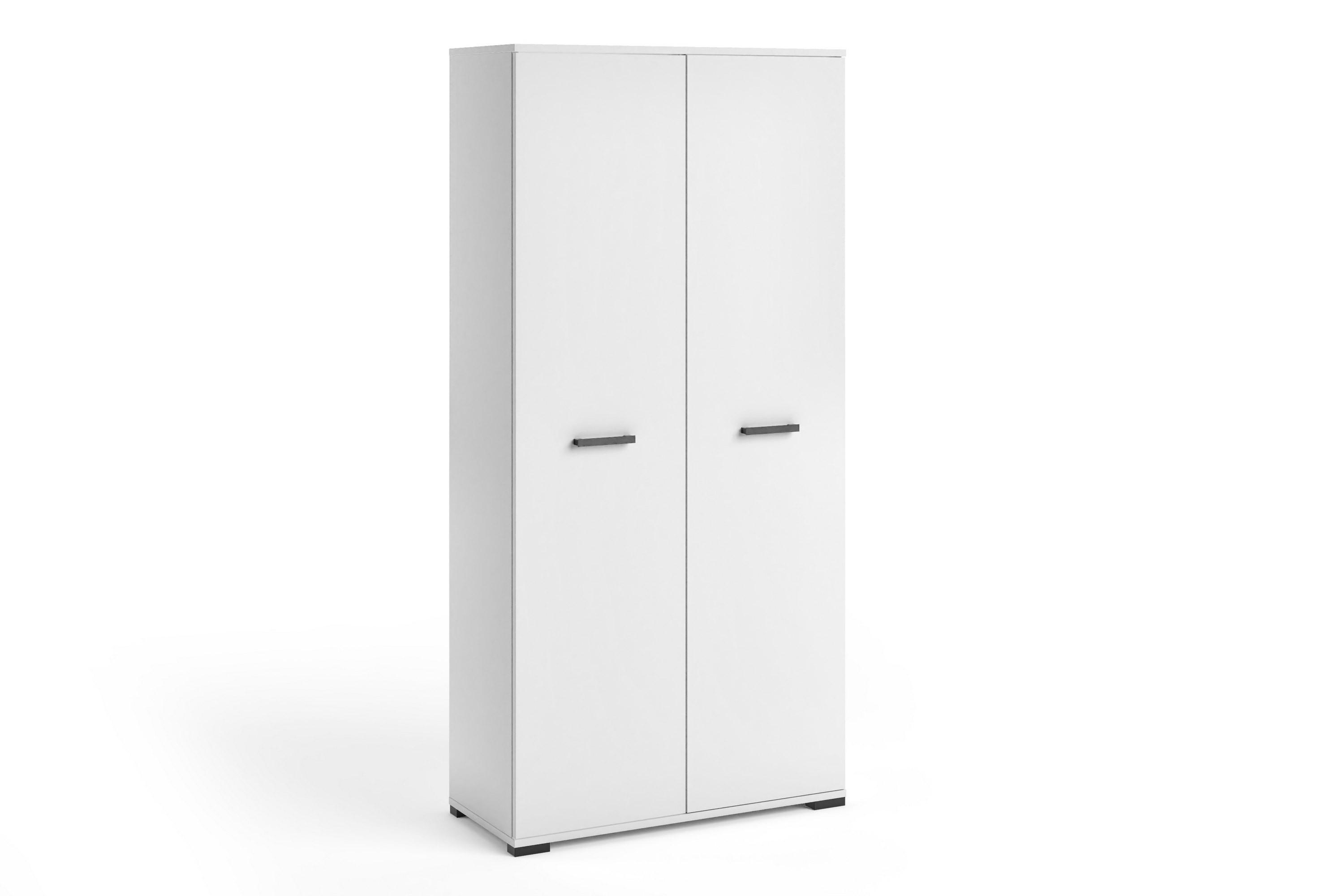 Wohnli Möbelsuche - DREHTÜRENSCHRANK ALBANO 90/186/56cm 2-türig Weiß