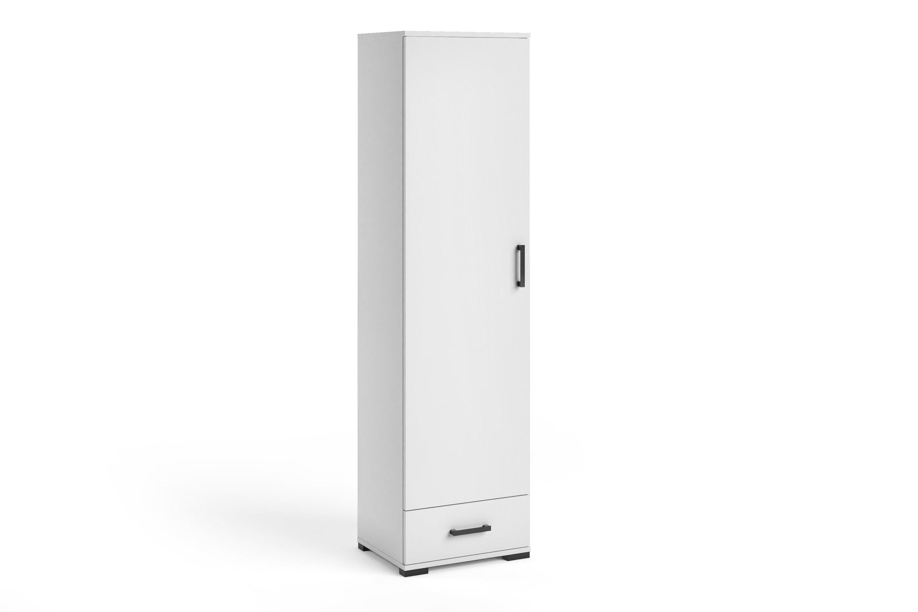 Wohnli Möbelsuche - DREHTÜRENSCHRANK ALBANO 50/186/40cm 1-türig Weiß