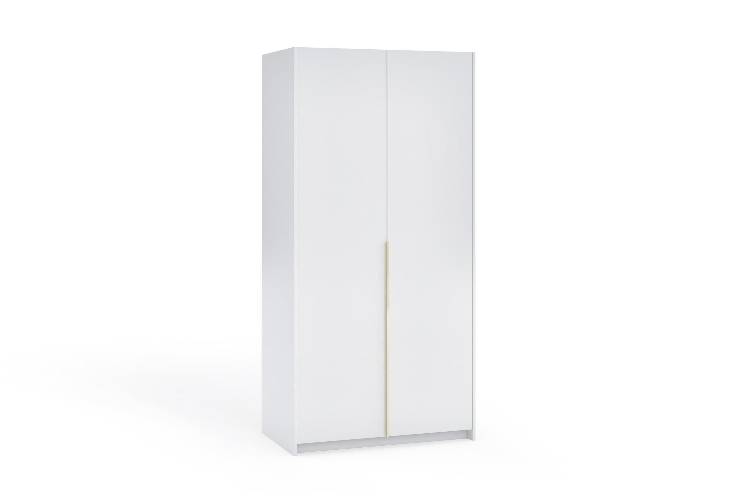 Wohnli Möbelsuche - DREHTÜRENSCHRANK AMARA 100/204/58cm 2-türig Weiß