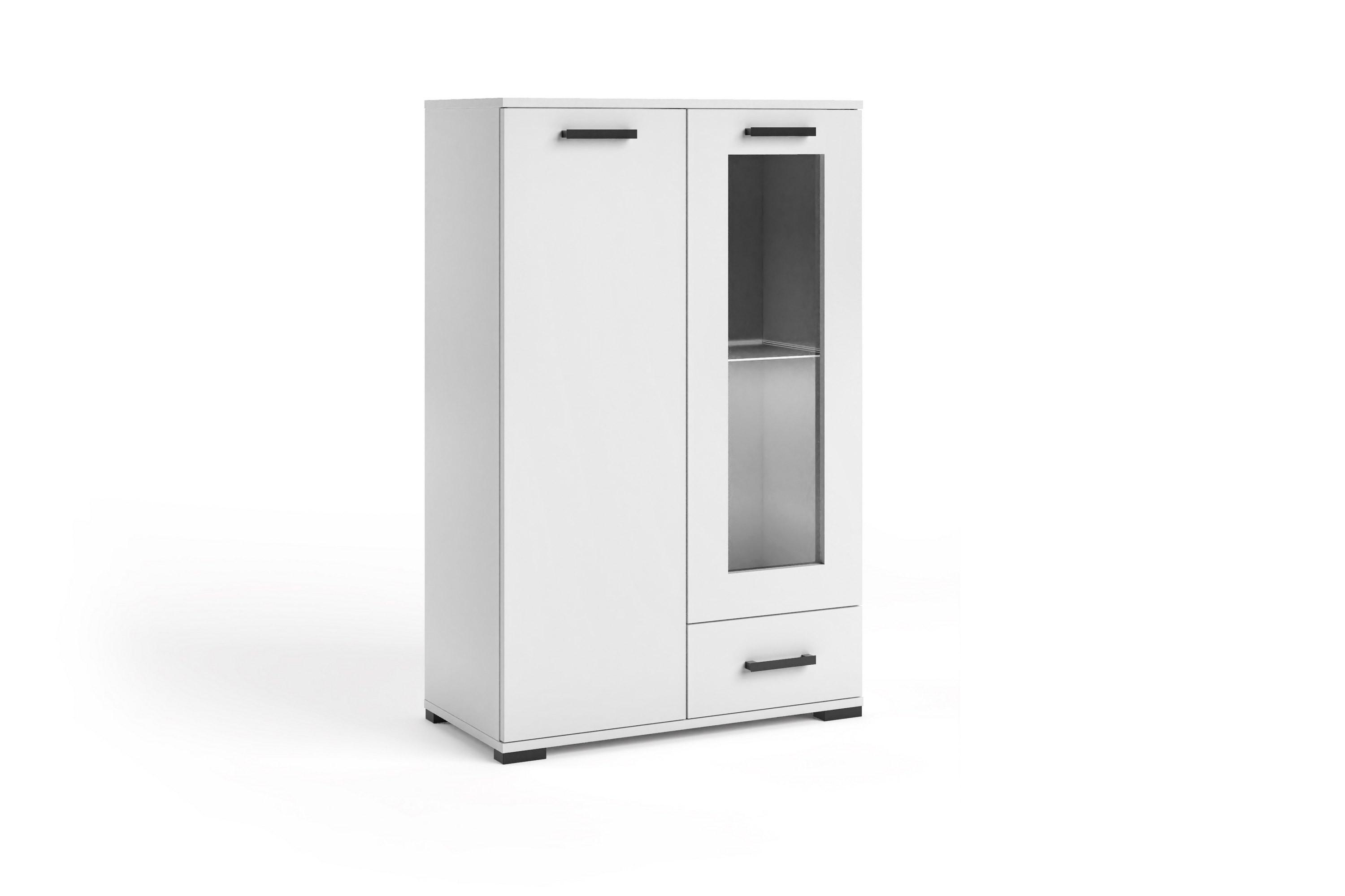 wohnli-moebel-suche-800001710653 Wohnli Möbelsuche - KOMMODE ALBANO 80/125/40cm mit 1 Schubladen 2 Türen Weiß