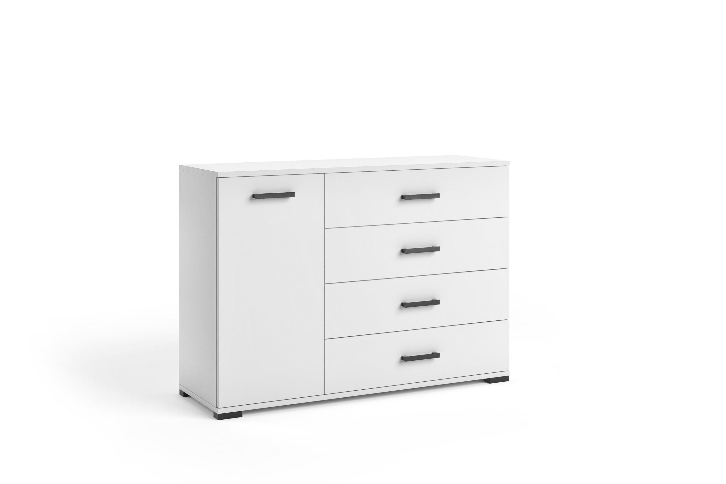wohnli-moebel-suche-800001710657 Wohnli Möbelsuche - KOMMODE ALBANO 120/83/40cm mit 4 Schubladen 1 Türen Weiß
